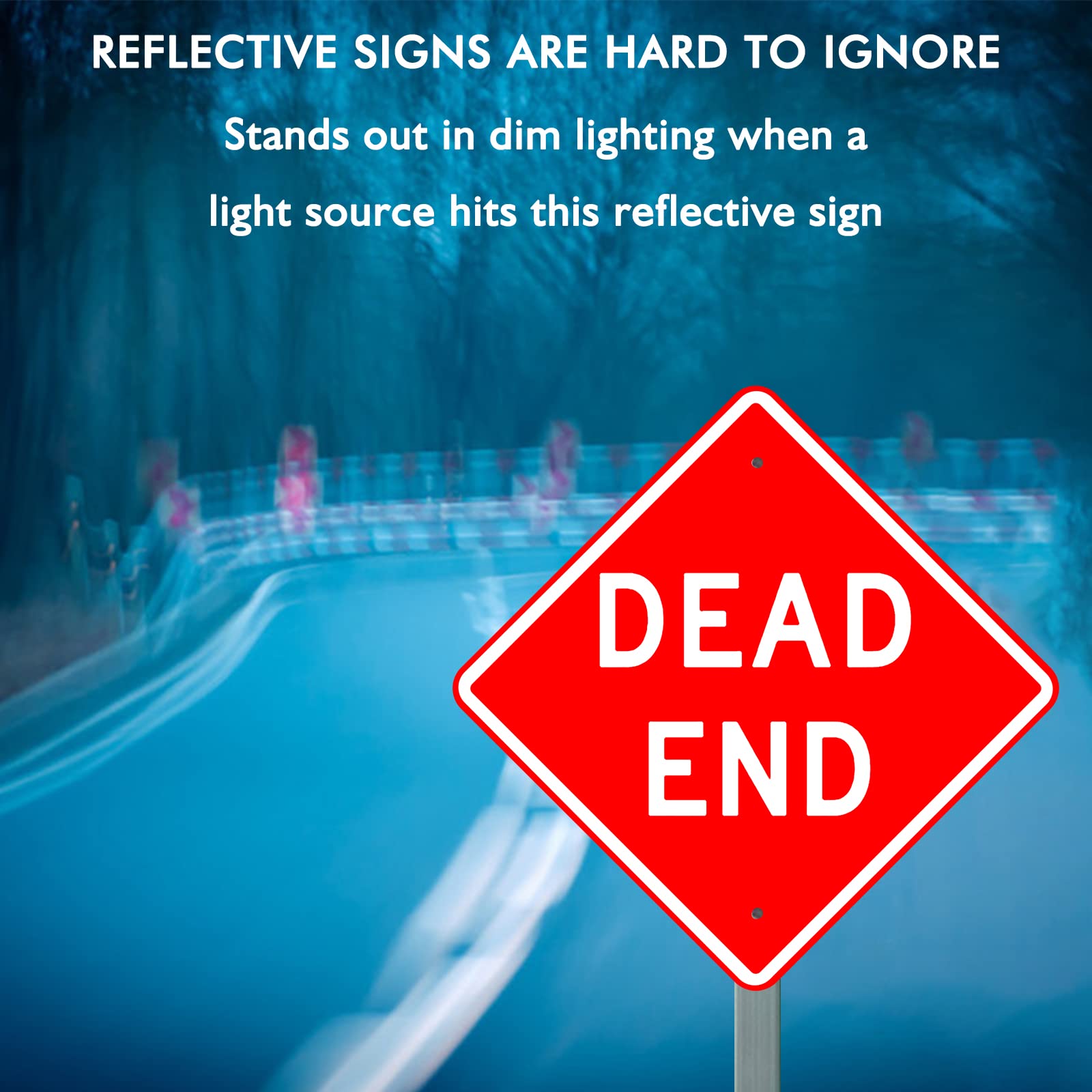 Dead End Sign,Private Driveway Sign .040 Aluminum Reflective